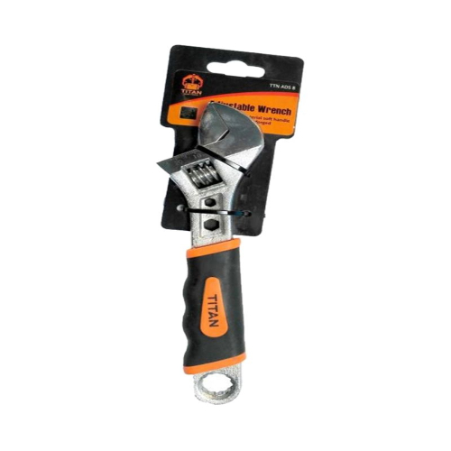 TITAN Adjustable Spanner With Rubber grip