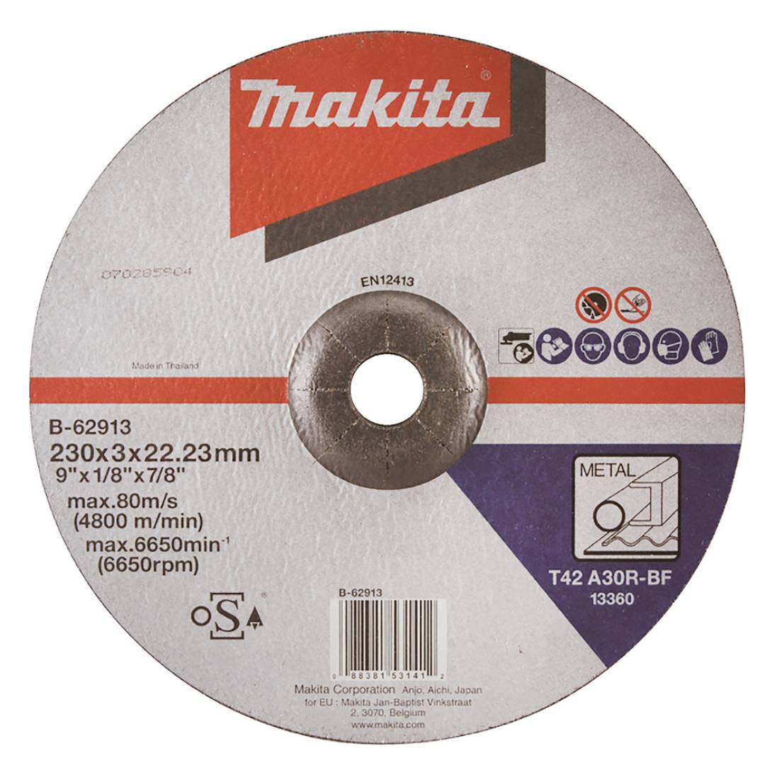 MAKITA B-62913 Cut-Off Wheel 230X3.0X22Mm (For Steel)