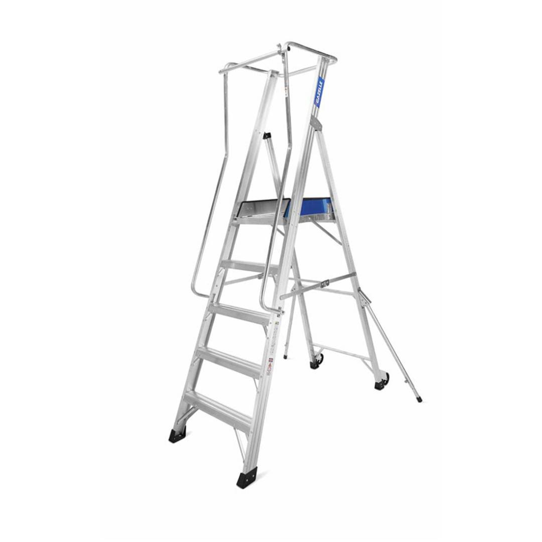 GAZELLE G5805-N 5 Step Aluminum Platform Ladder (10.3 Ft.)