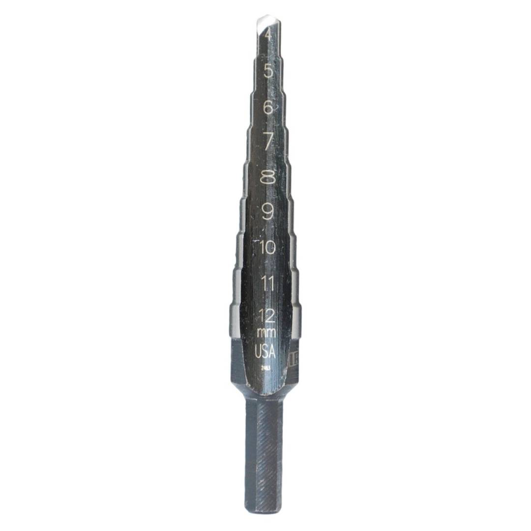 IRWIN 10502850 Step Drill Bit 9 Hole Sizes 4-12mm