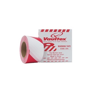 VAULTEX AYA Warning Tape Red & White (70MM x 250 METER)