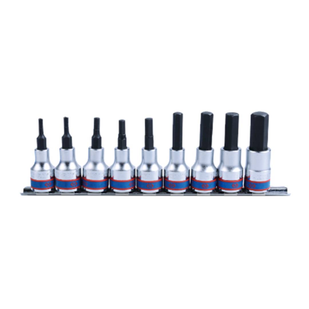 KING TONY 4120PR10 Hex Bit Socket Rail Set