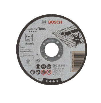 BOSCH Stainless Steel Cutting Disc, 5." (125 x 1.0 x 22)