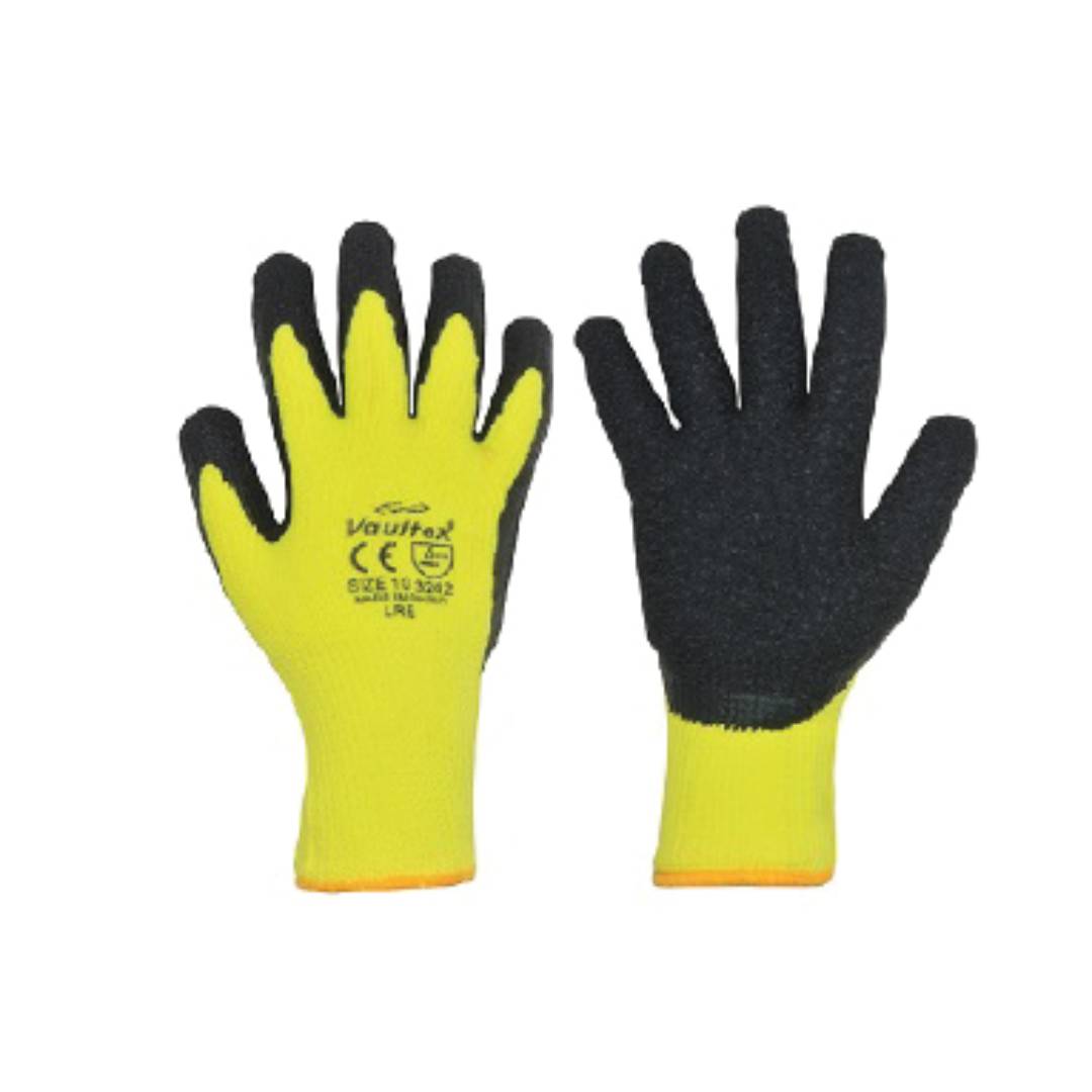 VAULTEX LRE Latex Coated Gloves (Black/Yellow)