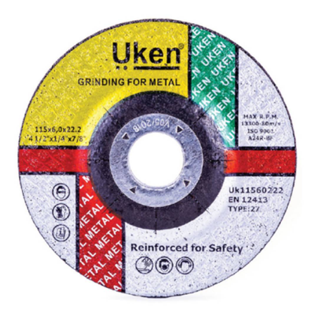 UKEN 615002 Grinding Disc Metal 7" 180 X 6.0 X 22.23 MM