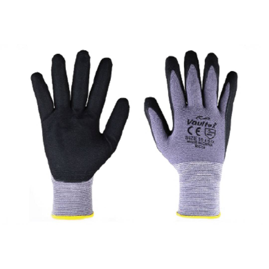 VAULTEX HCN Nylon-Spandex Microfine Nitrile Foam Coated Gloves (15G)