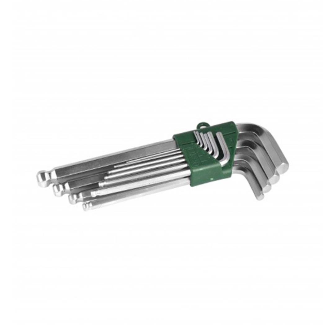 UKEN U1604 Allen Key Set, Ball Head, Long, 10Pcs