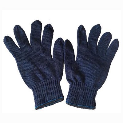 MGP Blue Cotton Knitted Yarn Gloves