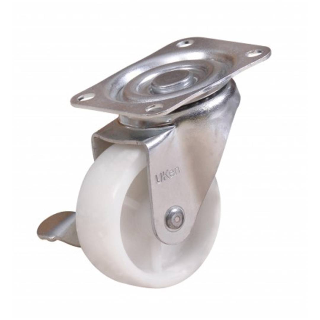 UKEN U5465B Caster Wheel Nylon 2.5" Swivel With Brake