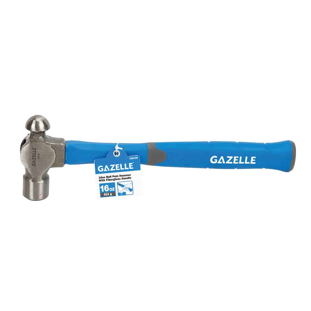 GAZELLE G80169 Ball Pein Hammer With Fiberglass Handle 16oz