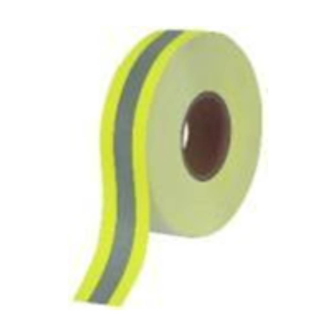 MOC Flame Retardant Reflective Tape (Yellow/Grey, 2 Inch, 50 Meters)