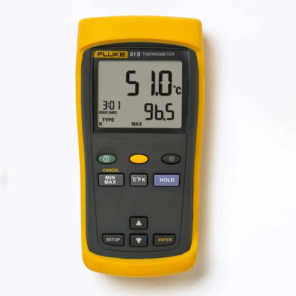 FLUKE 51 II Single Input Digital Thermometer, -200 to 1200°C