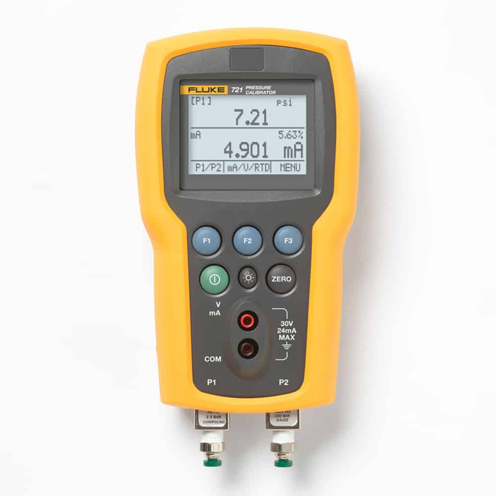 FLUKE 721-3603 Dual Sensor Pressure Calibrator, -14 to 36 PSI (Low), -12 to 300 PSI (High)