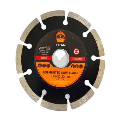 TITAN saw101 Segmented Saw Blade Blade for Block and Brick, Dry/Wet Cutting, Continuous Rim