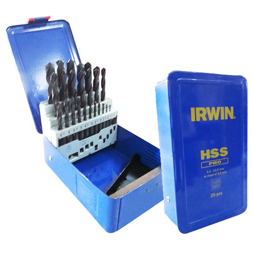IRWIN 10502504 HSS Pro Drill Bit 25 Pieces Set 1.0-13.0mm