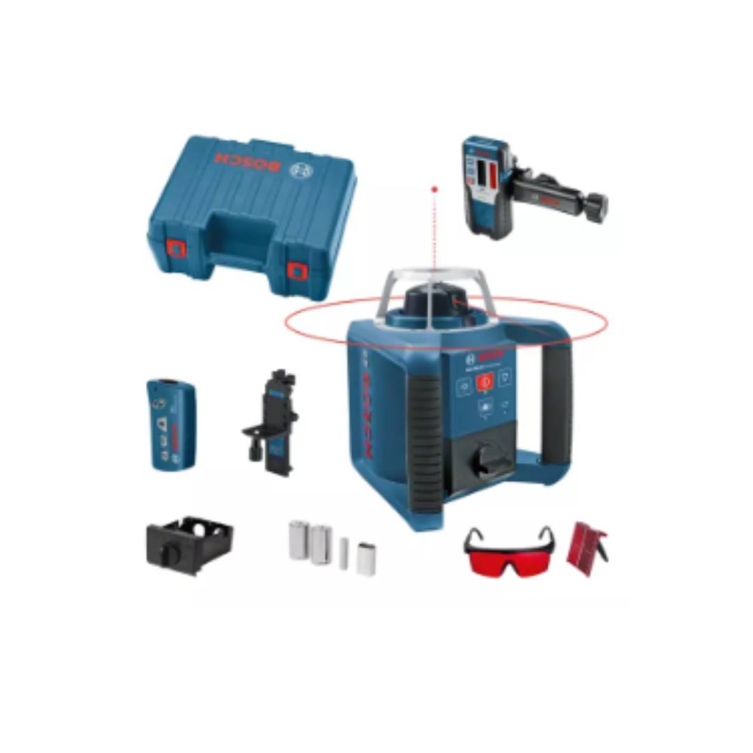 BOSCH GRL 300HV Rotation Laser Set (LR1+RC1+WM4+ChgrEU/UK+Case+TP)