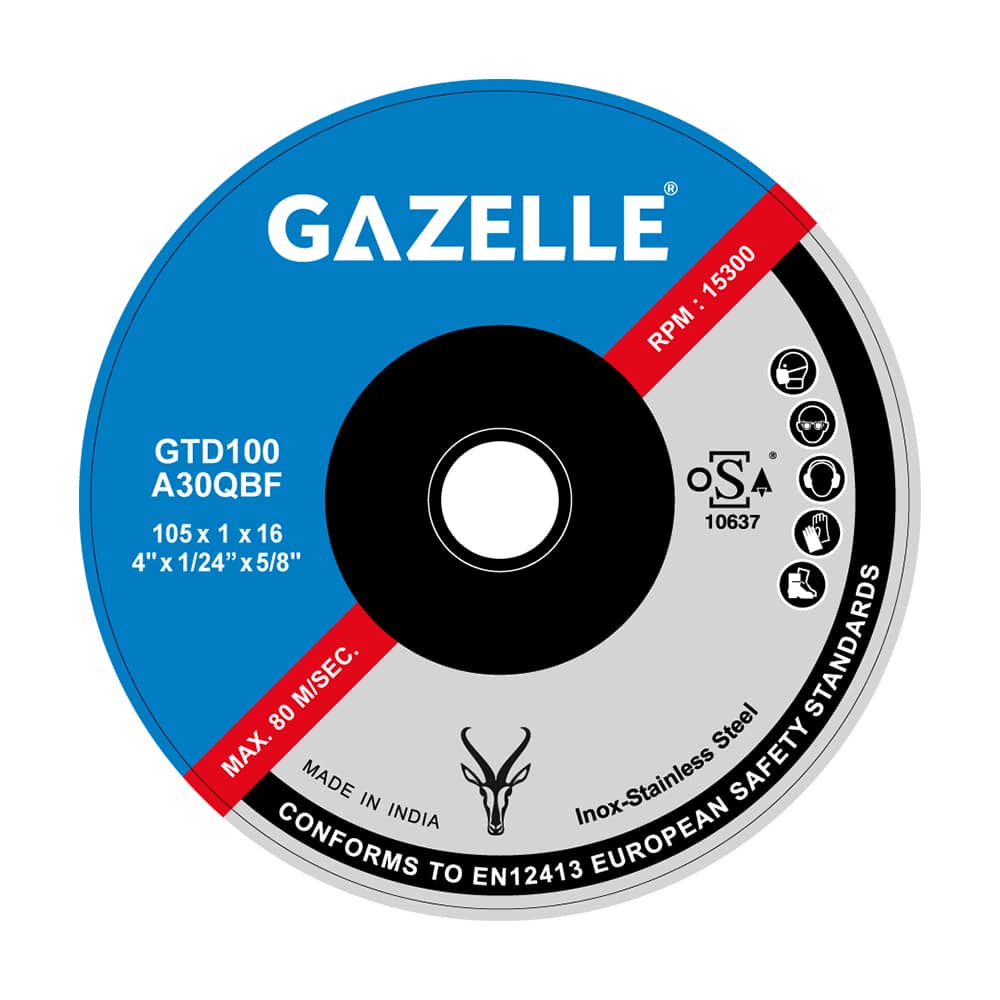 GAZELLE GTD100-HD Metal Cutting Disc 4 In. (100mm) Ultra Thin