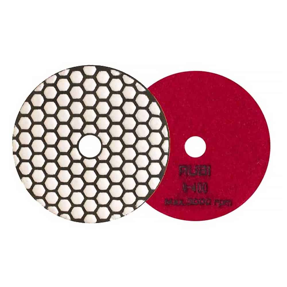 RUBI 62973 Diamond Pad for Dry Polishing 100mm, 400 Grit