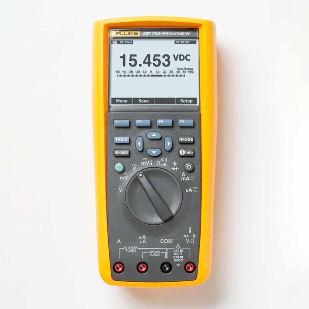 FLUKE 287/EUR True RMS Electronics Logging Multimeter, CAT IV 600V, 10A