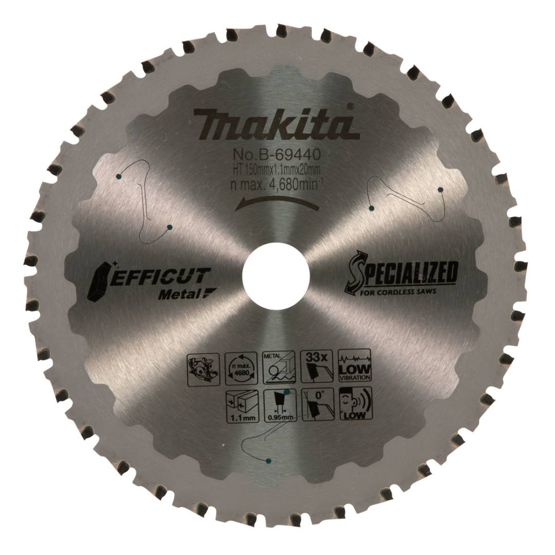 MAKITA B-69440 Tct Saw Blade Efficut Metal 150Mm X 33T