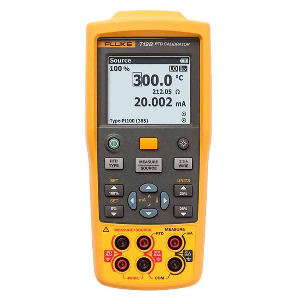 FLUKE 712B AR RTD Temperature Calibrator, 13 RTD Types