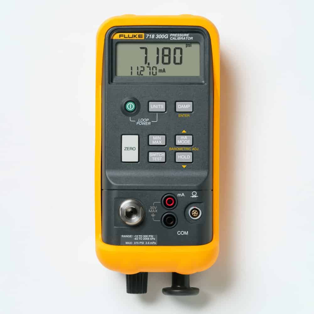 FLUKE 718 100G Pressure Calbrator, -12 to 100 PSI, -850 mBar to 7 Bar