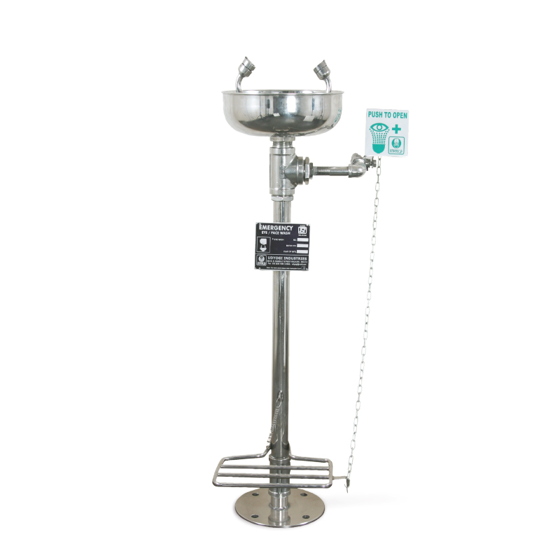 VAULTEX 4710 SS Emergency Eye/Face Wash Station (Hand and Foot Operated)