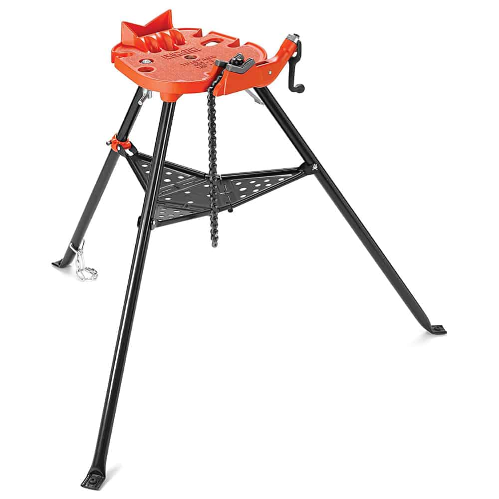 RIDGID 36273 Pipe Vice Tristand Chain Vice, Cap 1/8-6 In.