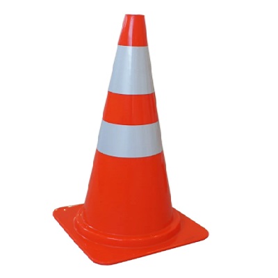 PUC S1232W Wide Body Red PVC Cone with 15 + 10cm Reflective Tape