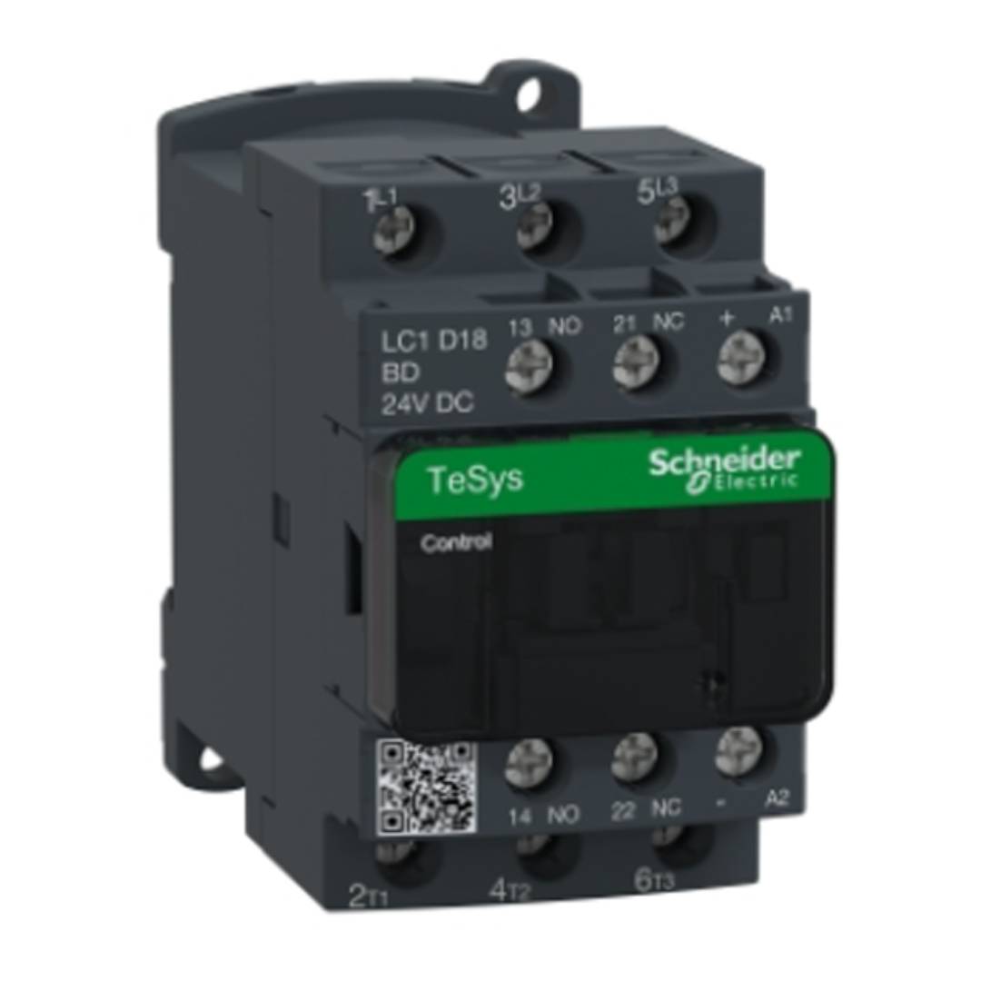 SCHNEIDER LC1D18BD Magnetic Contactor 18A 3P 24V