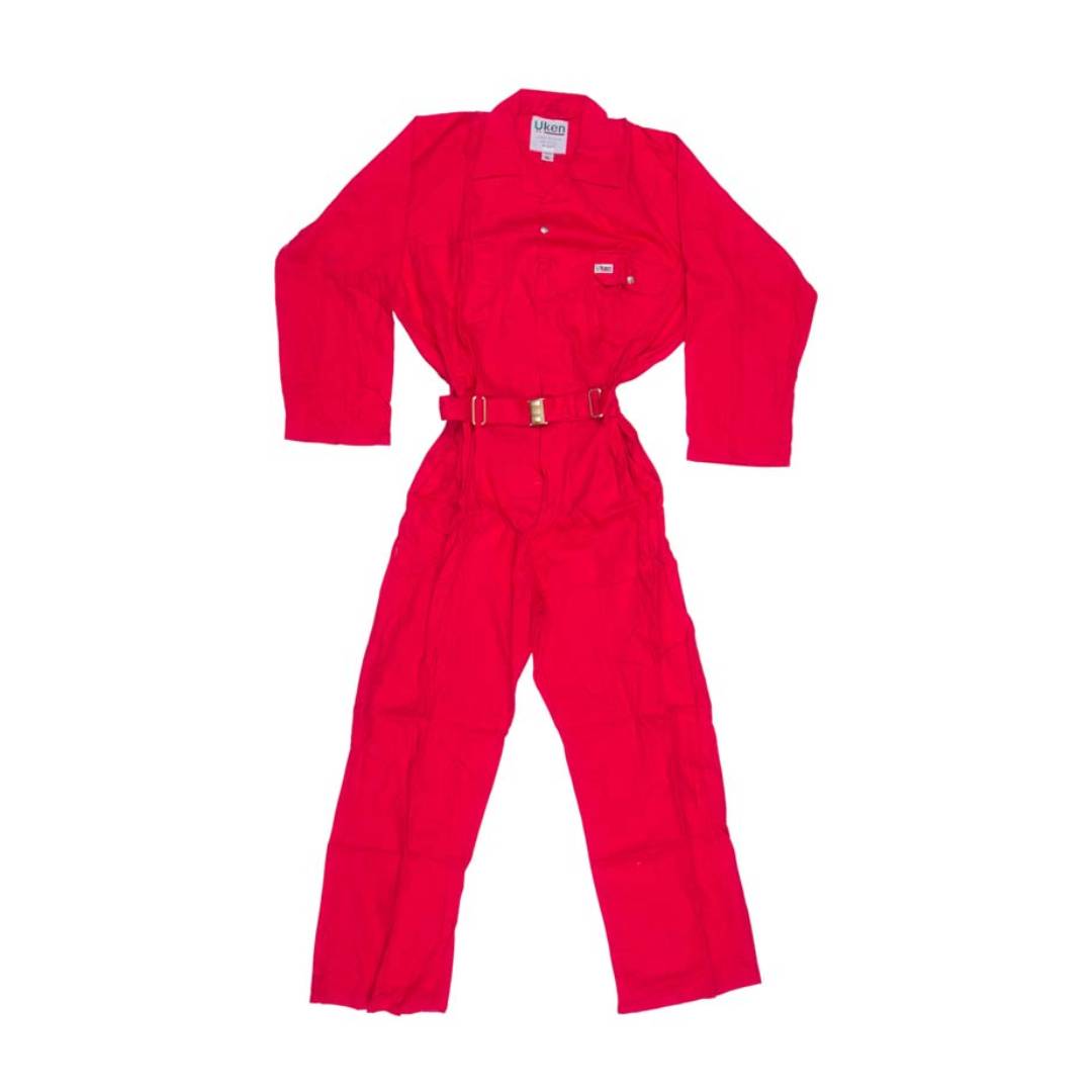 UKEN 513023 Coverall 100% Cotton Red XXL