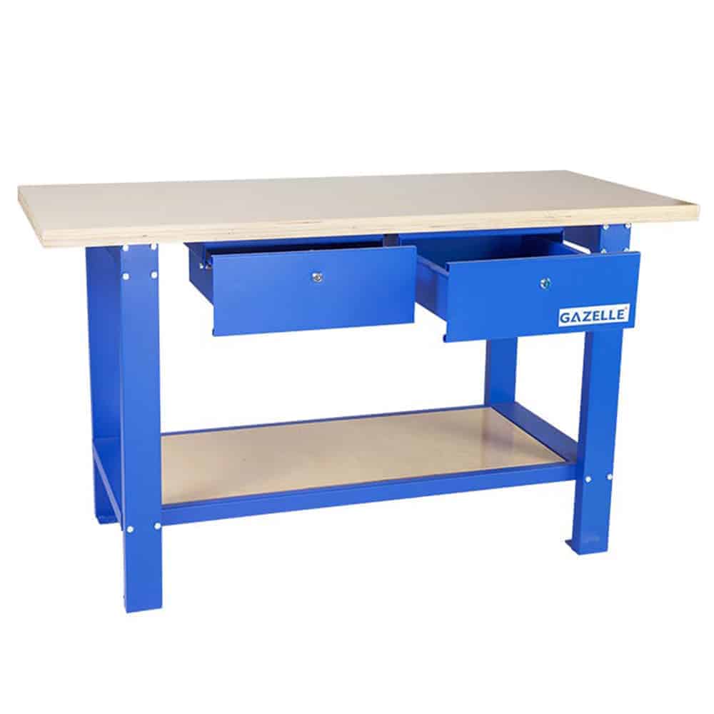 GAZELLE G2604 Wood Top Workbench with Drawers 59 In