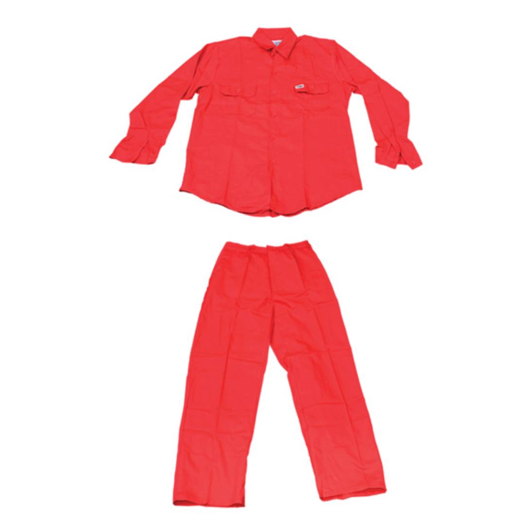 UKEN UPS100CRXL Pant Shirt 100% Cotton Red XL