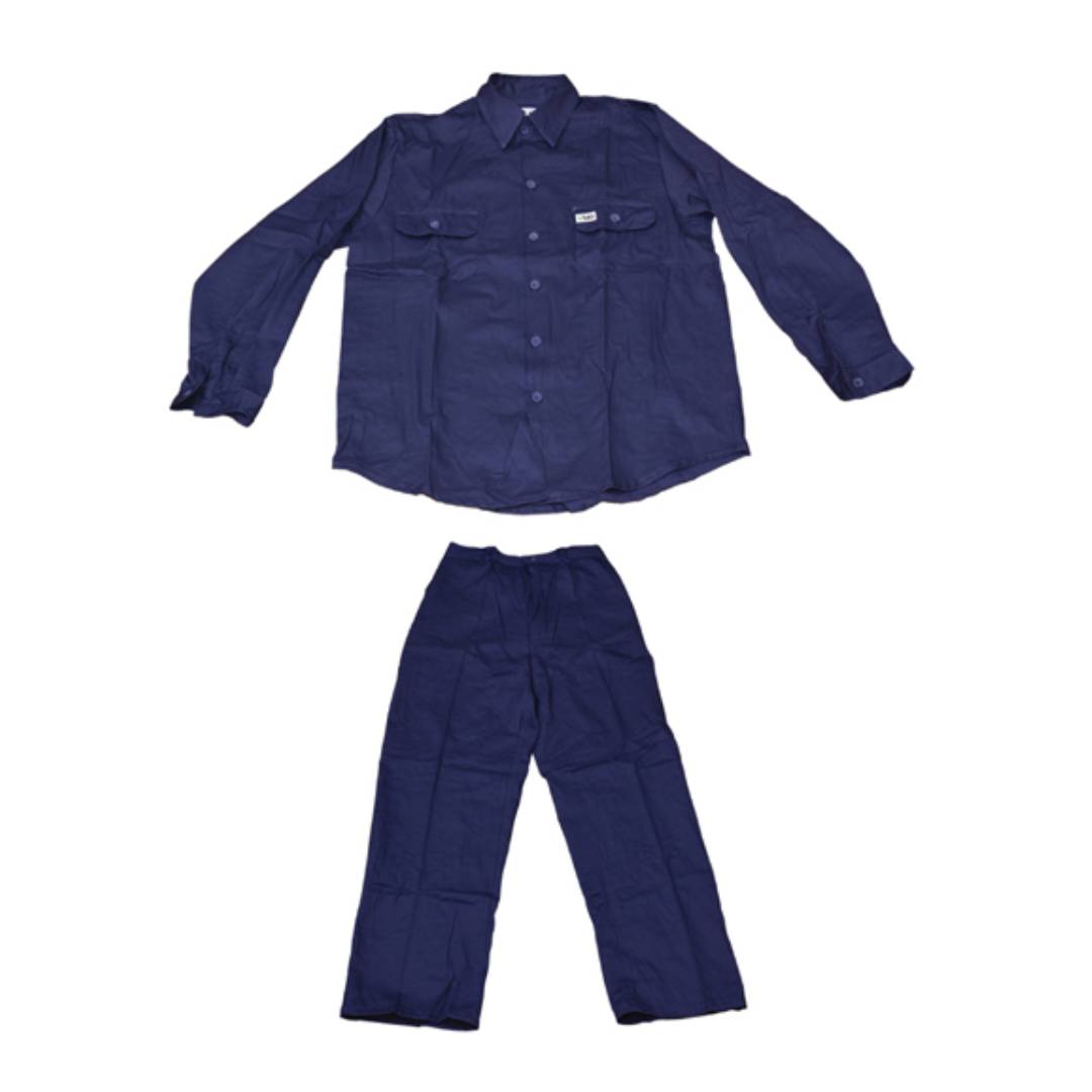 UKEN UPS100CDBL Pant Shirt 100% Cotton Dark Blue Large