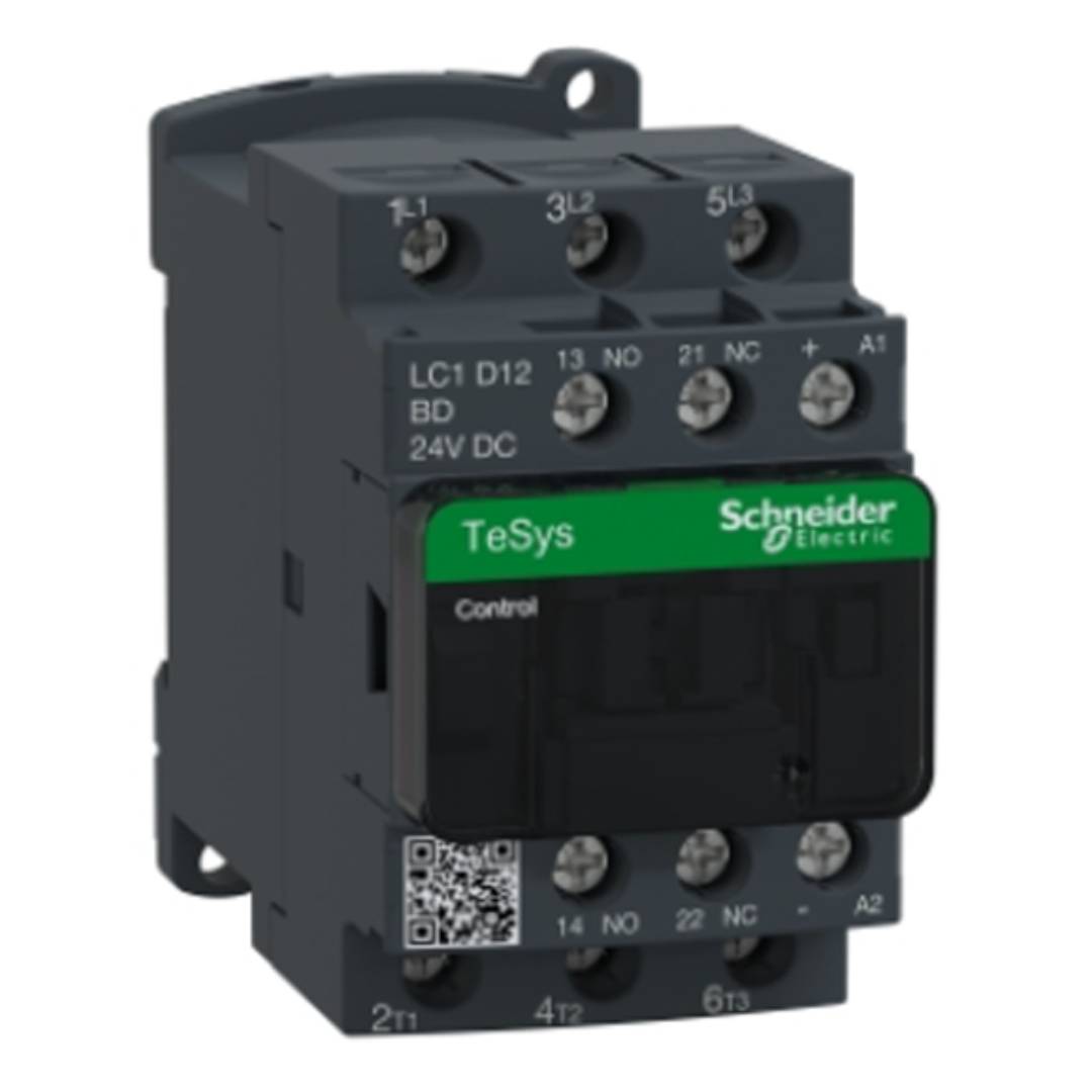 SCHNEIDER LC1D12BD Magnetic Contactor 12A 3P 24V