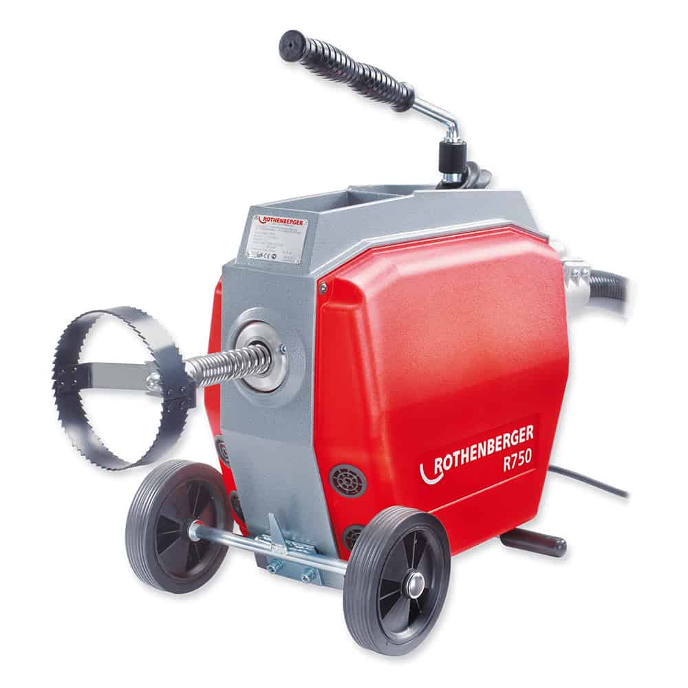 ROTHENBERGER 72689 R750 Sectional Drain Cleaning Machine 230V, Basic Unit