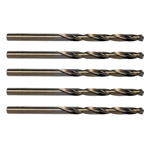 IRWIN 10502534 Hss Cobalt Drill Bit Gold 8.0 x 117mm, 5-Piece