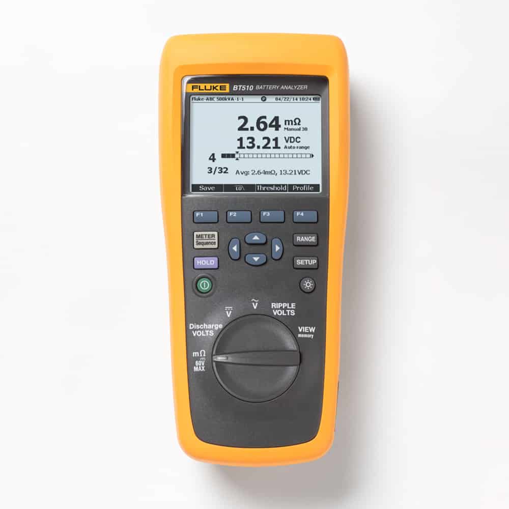 FLUKE BT510 Battery Analyzer, 600V DC with BTL10 Basic Test Lead Set