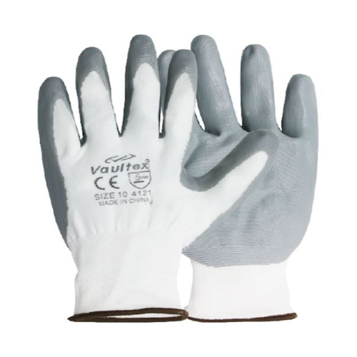 VAULTEX GNG Safety Gloves Grey-white 10 Inch Pack Of 6