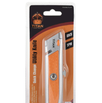 TITAN Folding Utility Knife - Lightweight Aluminum Body