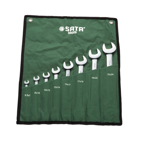 SATA GL08009 Double Open End Wrench 8Pc