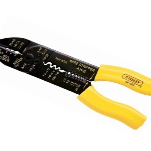 STANLEY 84-223-22 Fibre And Steel Crimping Plier Yellow And Black 9 Inch