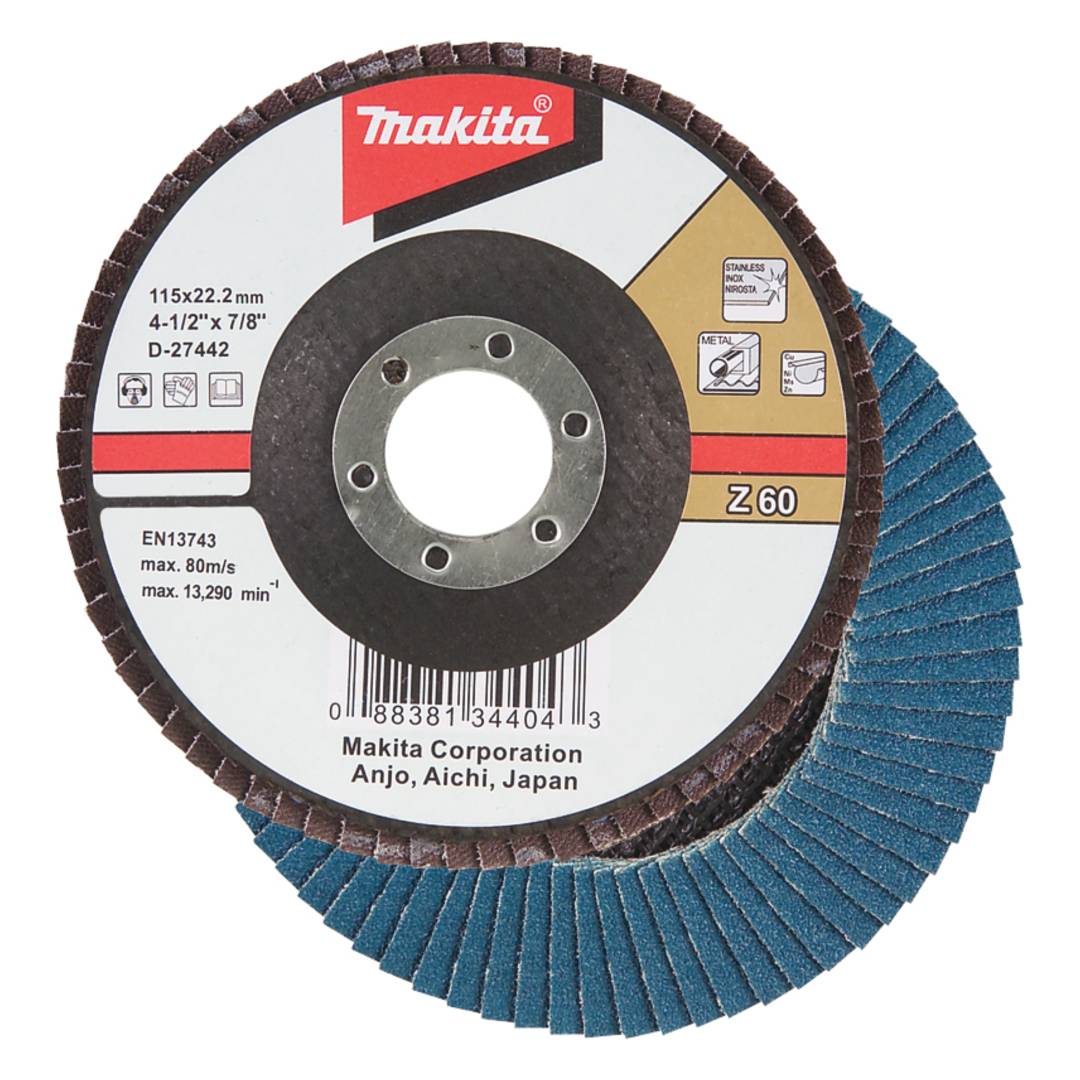 MAKITA D-27545 Flap Disc Z60 180Mm (Stainless Steel)