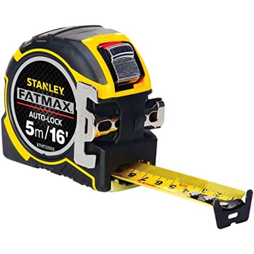 STANLEY 0-33-503 Fatmax Auto-locking Measuring Tape Black-Yellow 5 Meter