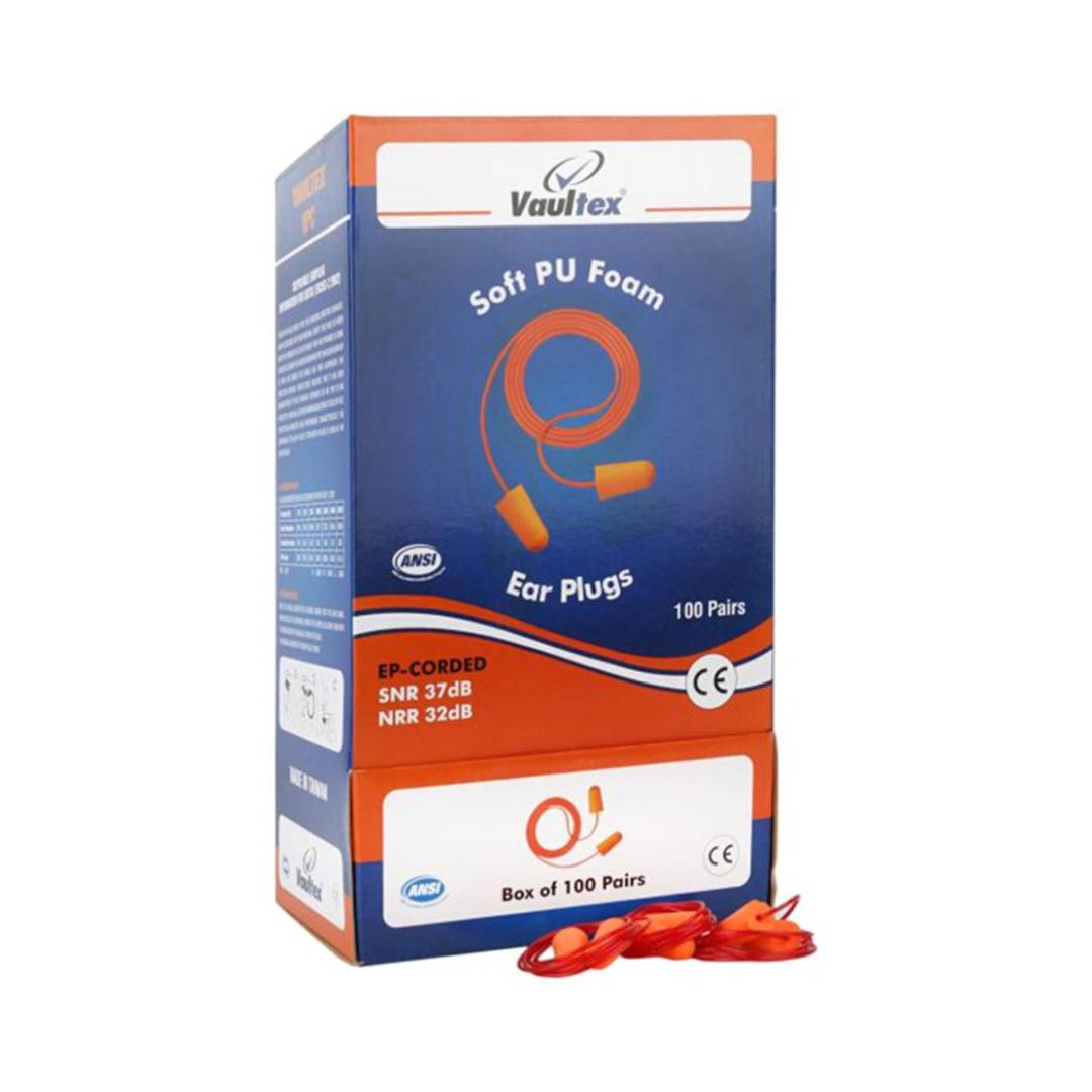 VAULTEX Ear Protection Ear Plug Orange/Red - 200 pieces Set