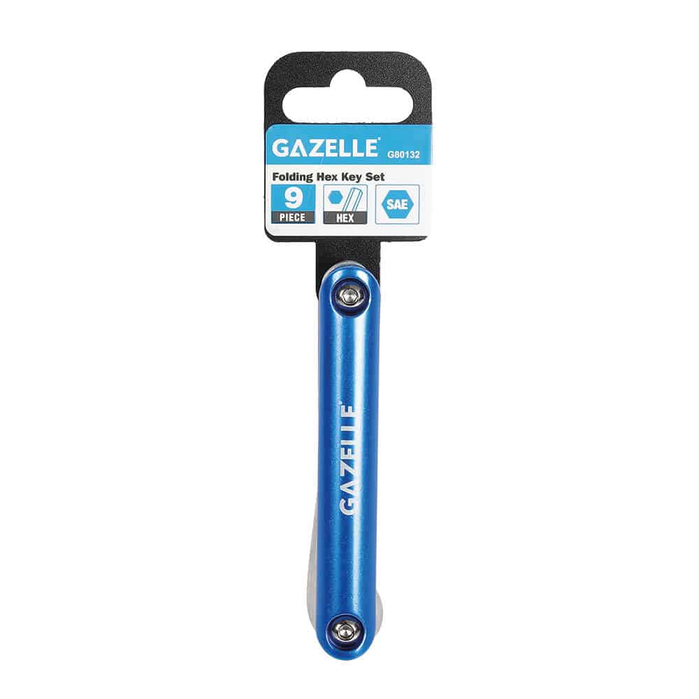 GAZELLE G80132 Folding Hex Key Set 9pc 5/64-1/4